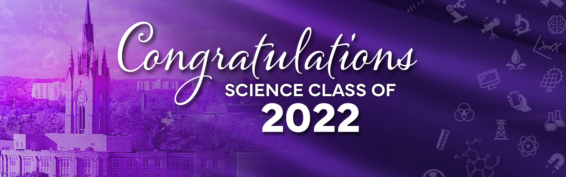 Congratulations Science Class of 2022 Banner