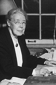 Elizabeth Laird at desk
