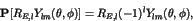 \begin{displaymath}{\bf P}[R_{E,l}Y_{lm}(\theta,\phi)] =
R_{E,l}(-1)^lY_{lm}(\theta,\phi), \end{displaymath}