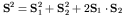 ${\bf S}^2 = {\bf S}_1^2 + {\bf S}_2^2 + 2{\bf S}_1 \cdot {\bf S}_2$