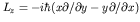 $L_z = - i \hbar (x \partial/\partial y - y
\partial/\partial x)$